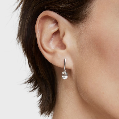 Basic Colors silver and prasiolite Earrings