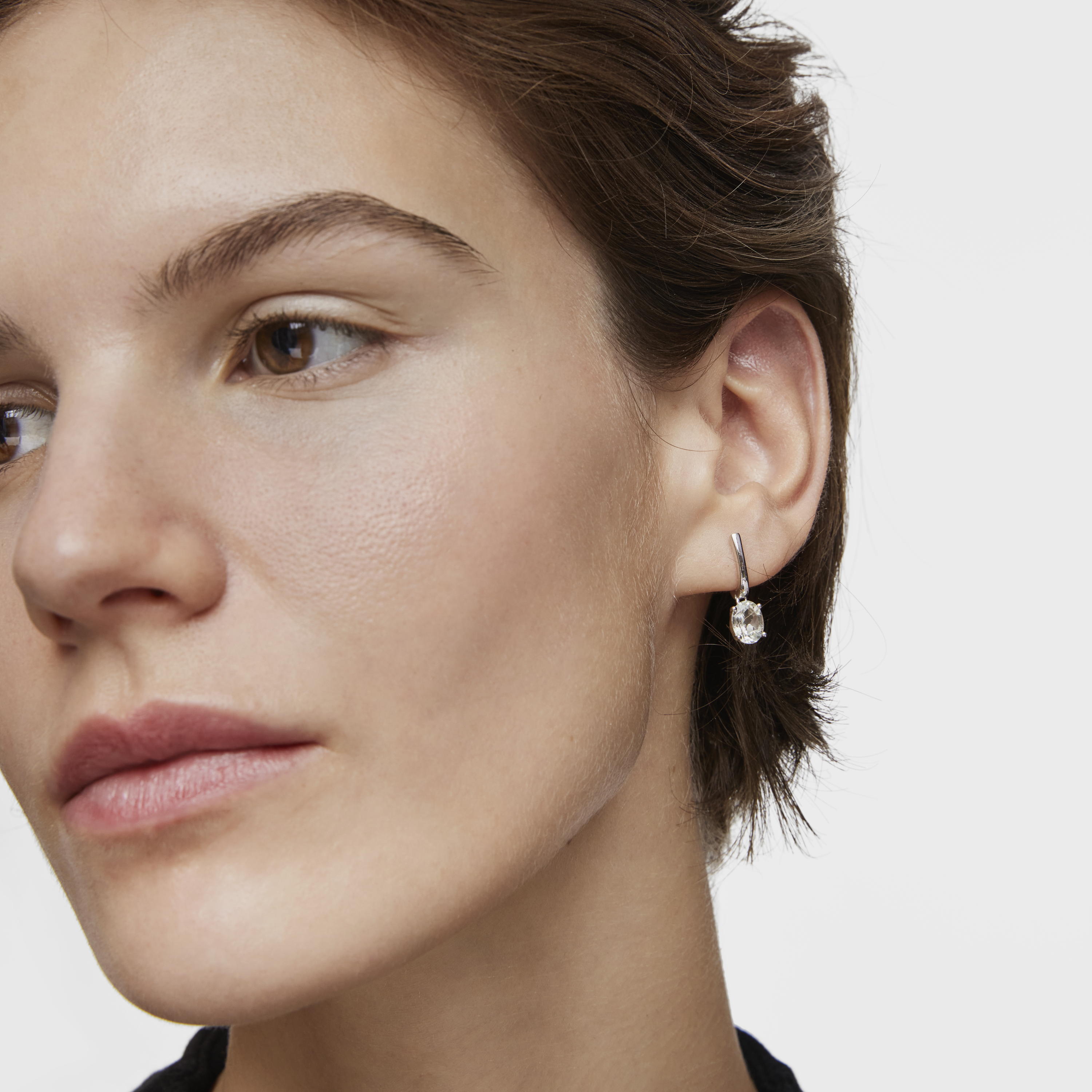 Basic Colors silver and prasiolite Earrings