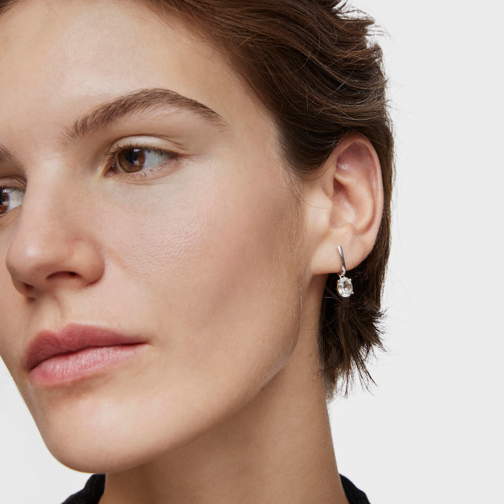 Pendientes de plata y prasiolita Basic Colors