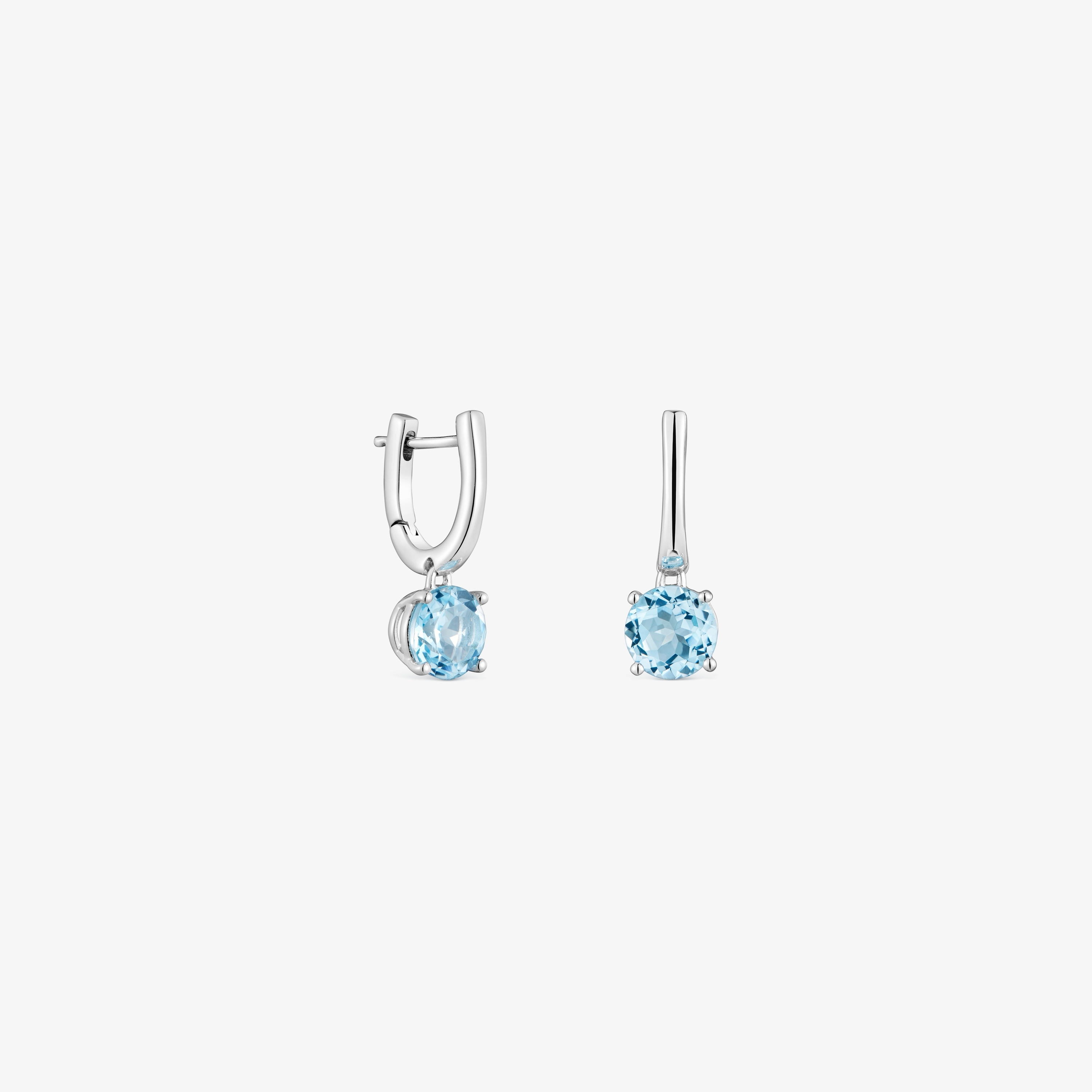 Basic Colors silver and topaz Earrings