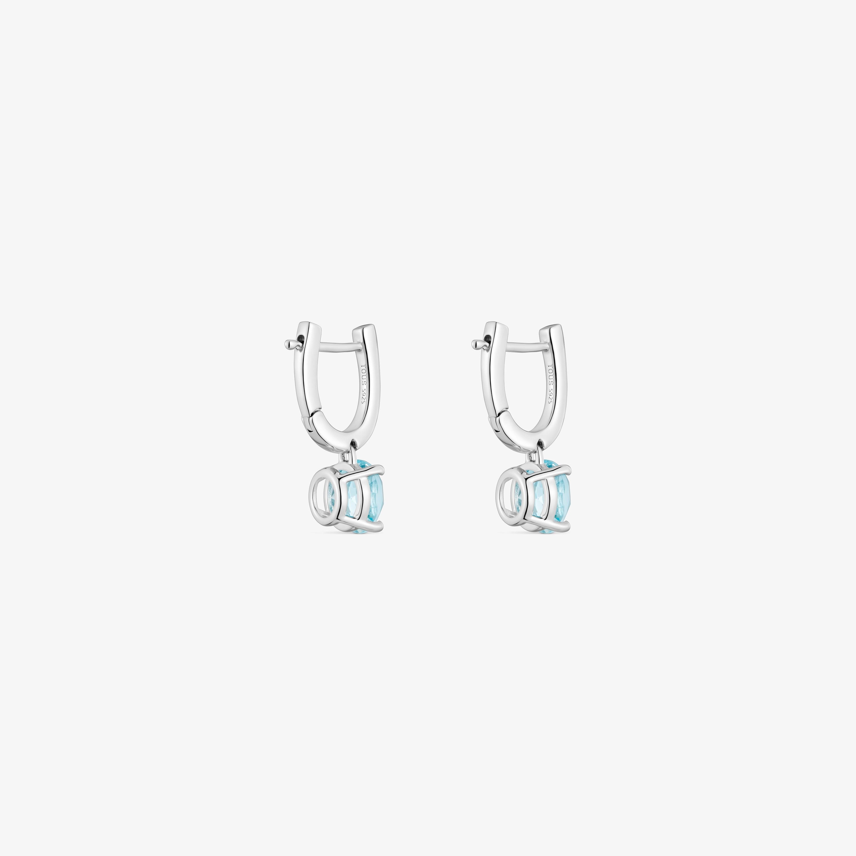 Basic Colors silver and topaz Earrings