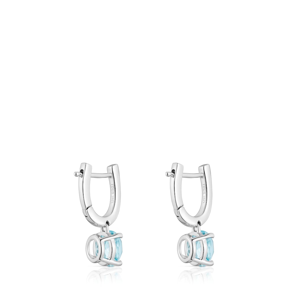 Basic Colors silver and topaz Earrings image number 2