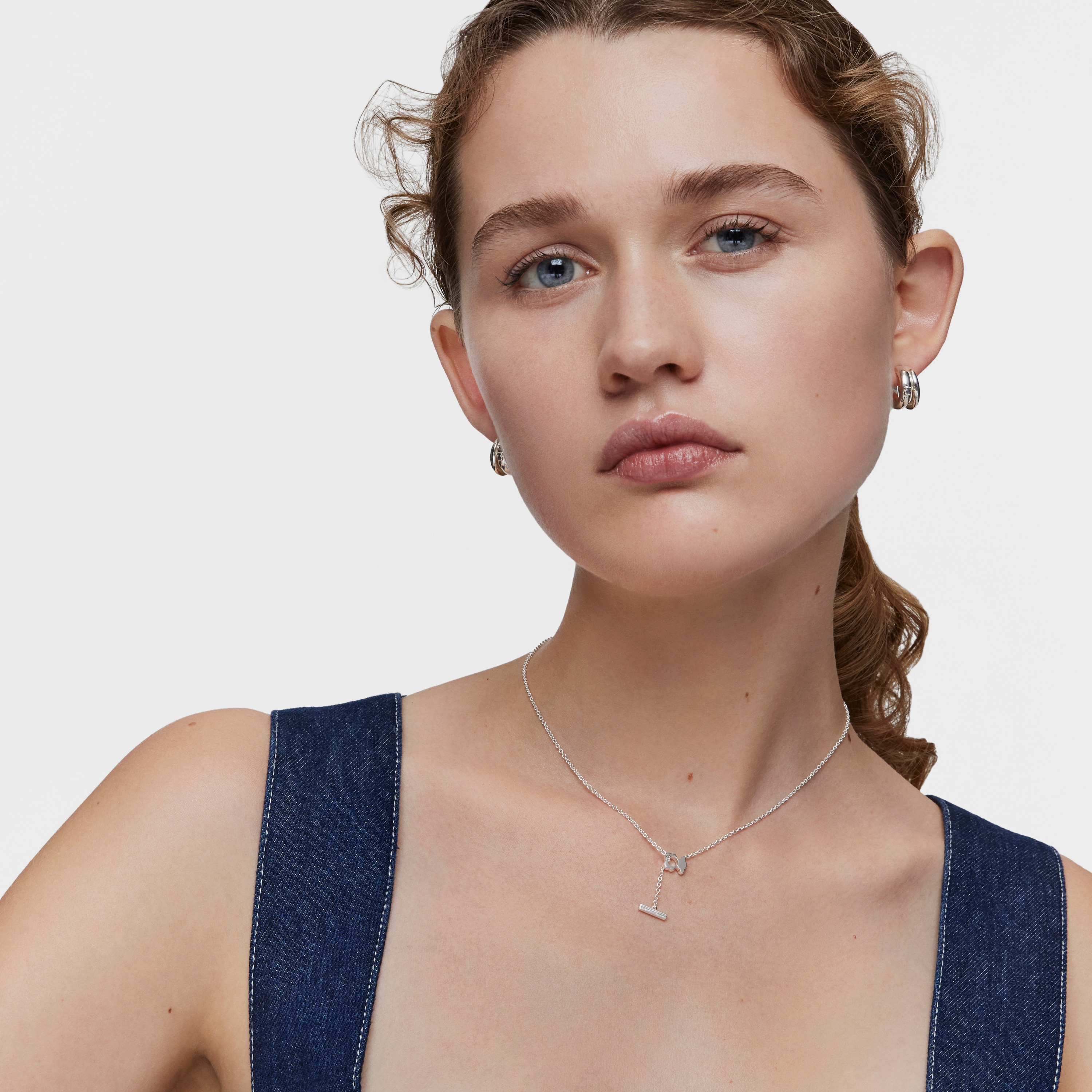 Short silver bear Necklace I-Bear