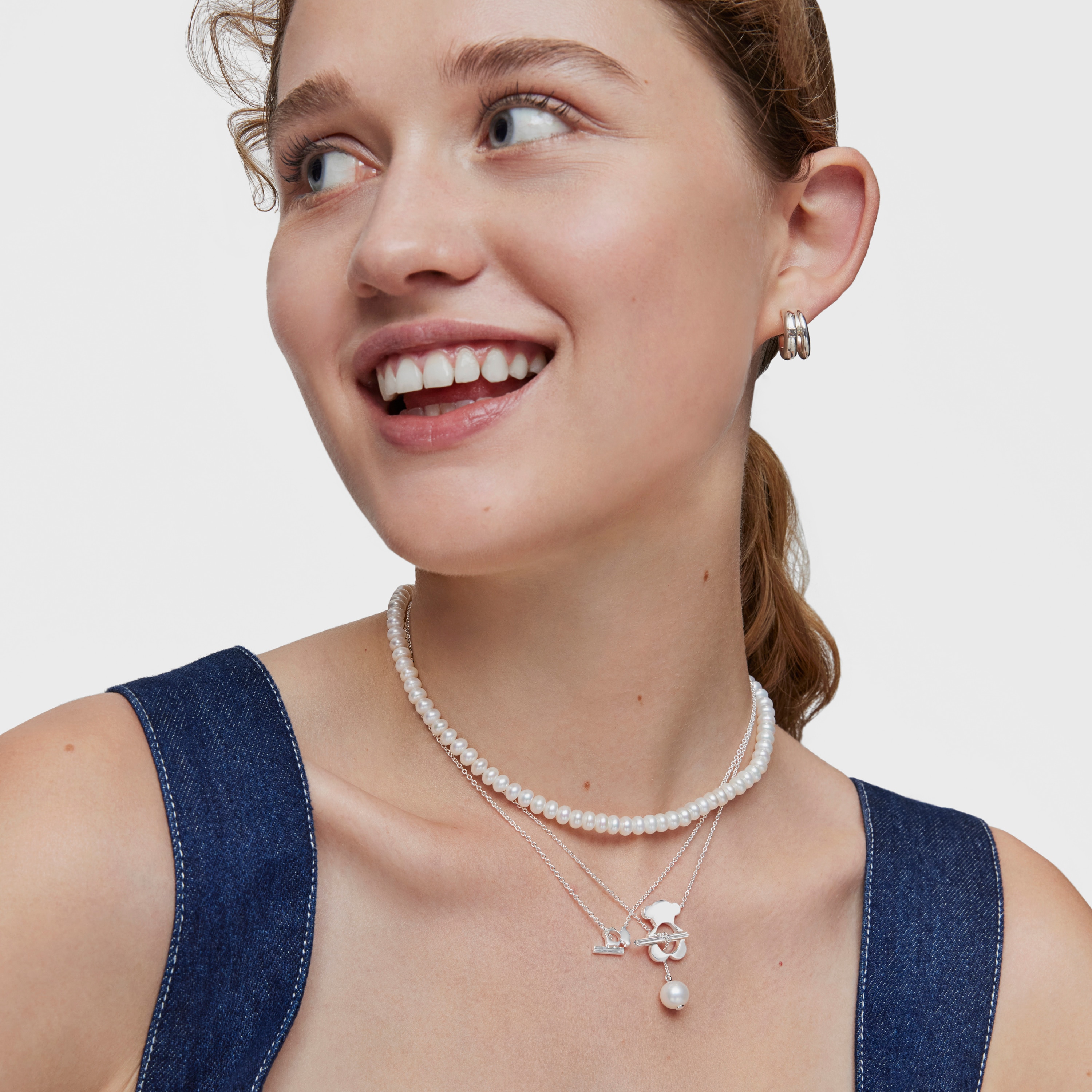 Short silver bear Necklace I-Bear