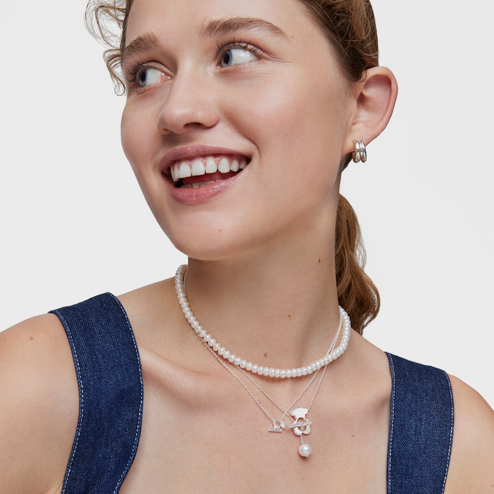 Collier ourson en argent court I-Bear