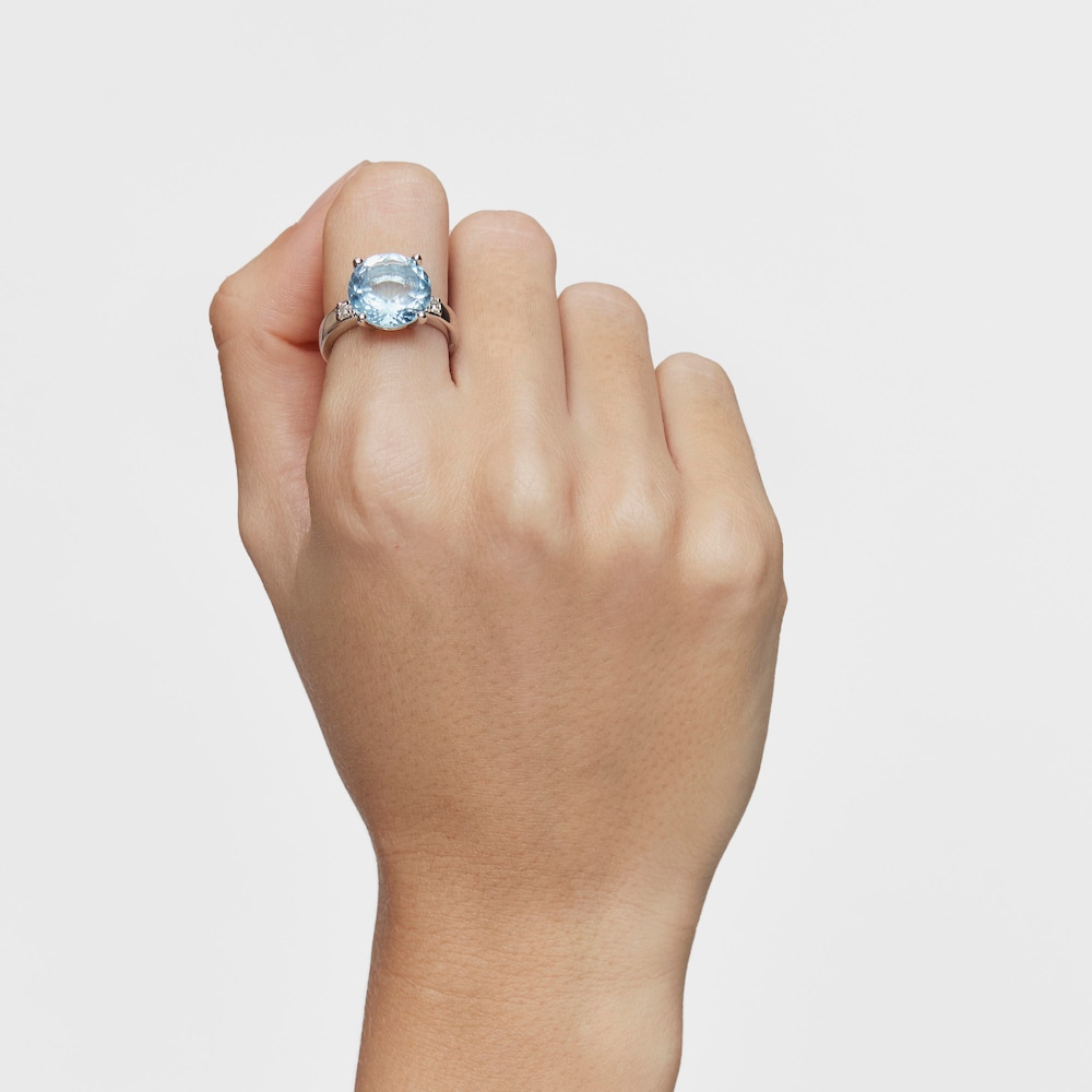 Bague en argent avec diamant et topaze Basic Colors