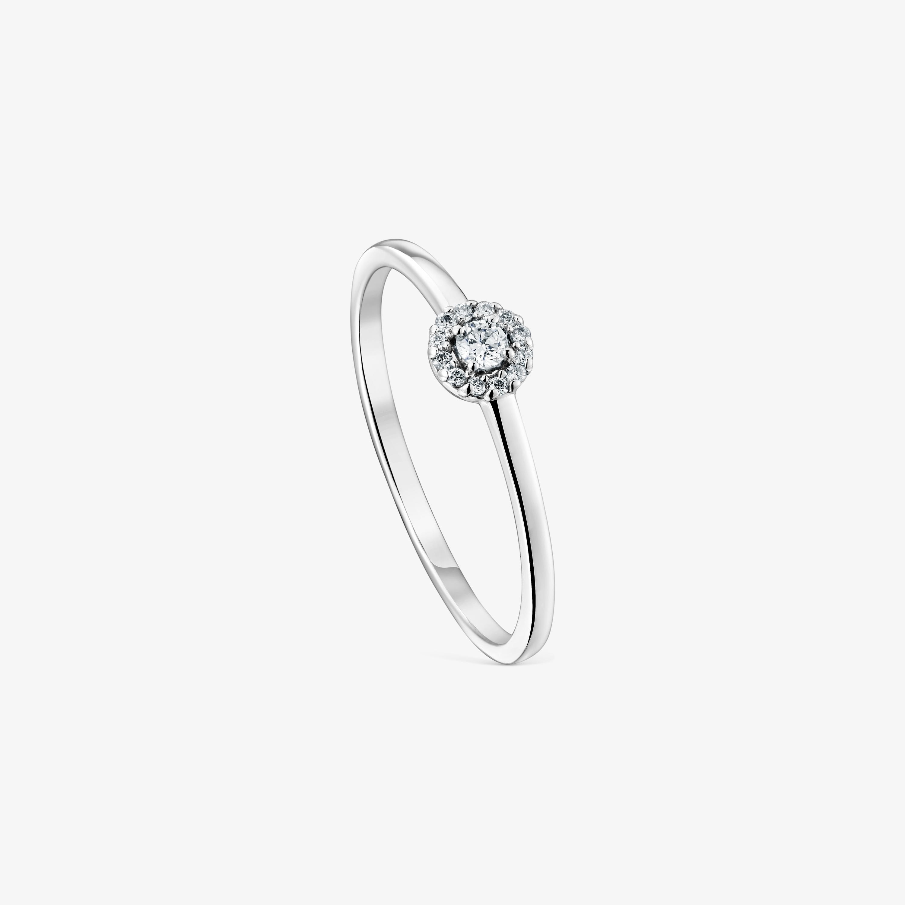 Small Ring 18K white gold with diamonds Les Classiques