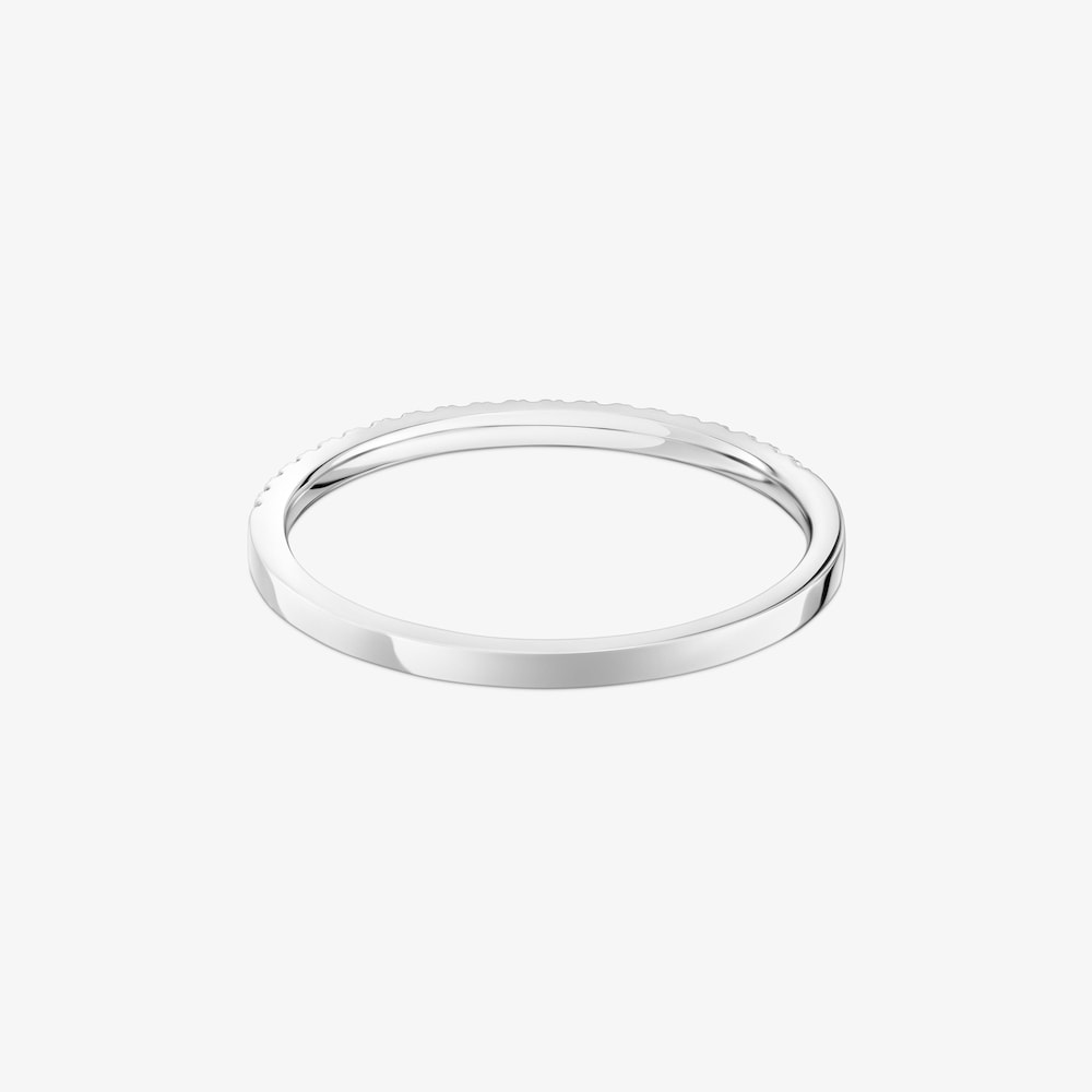 Semi veretta in oro bianco e diamanti piccola Les Classiques