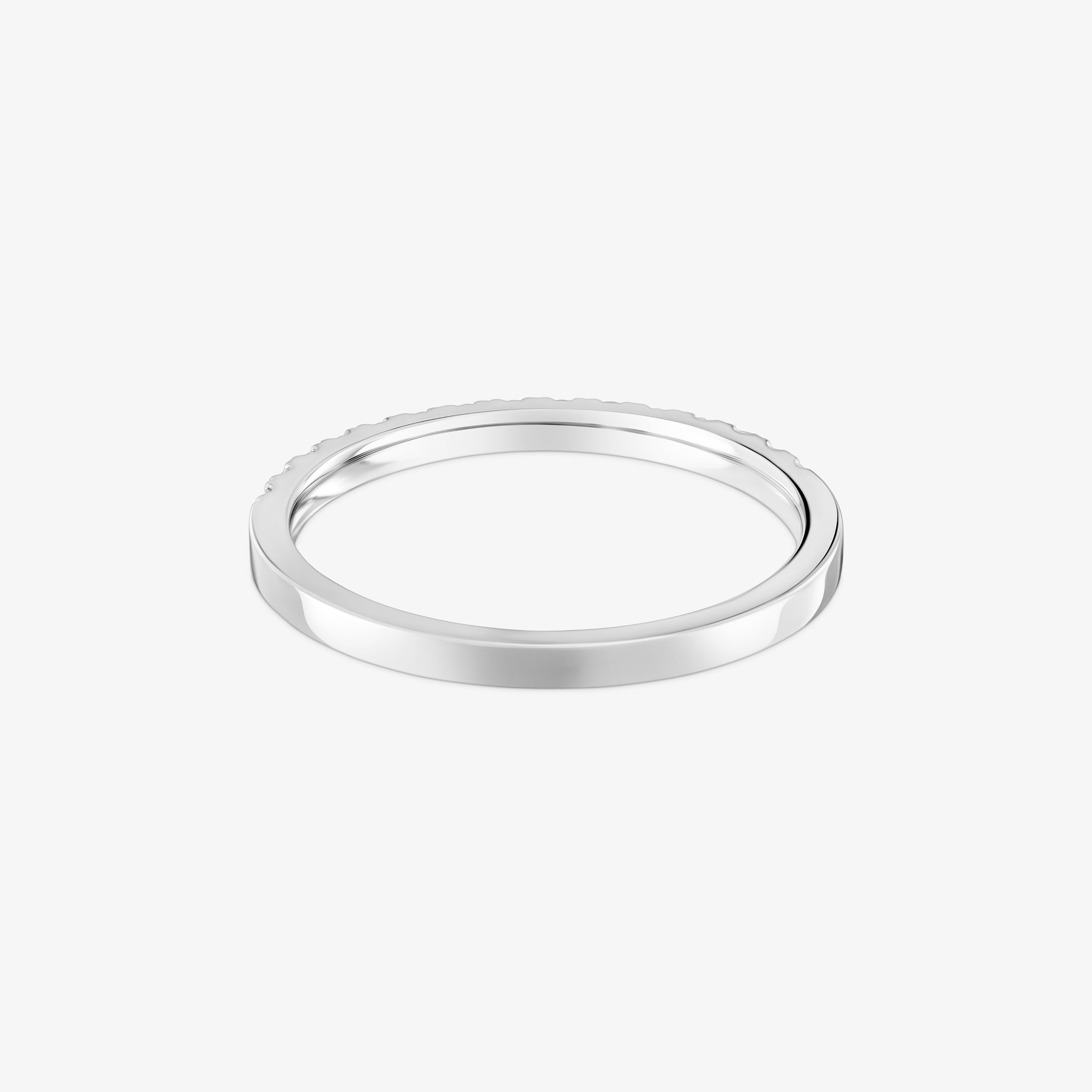 Medium Half eternity ring 18K white gold with diamonds Les Classiques