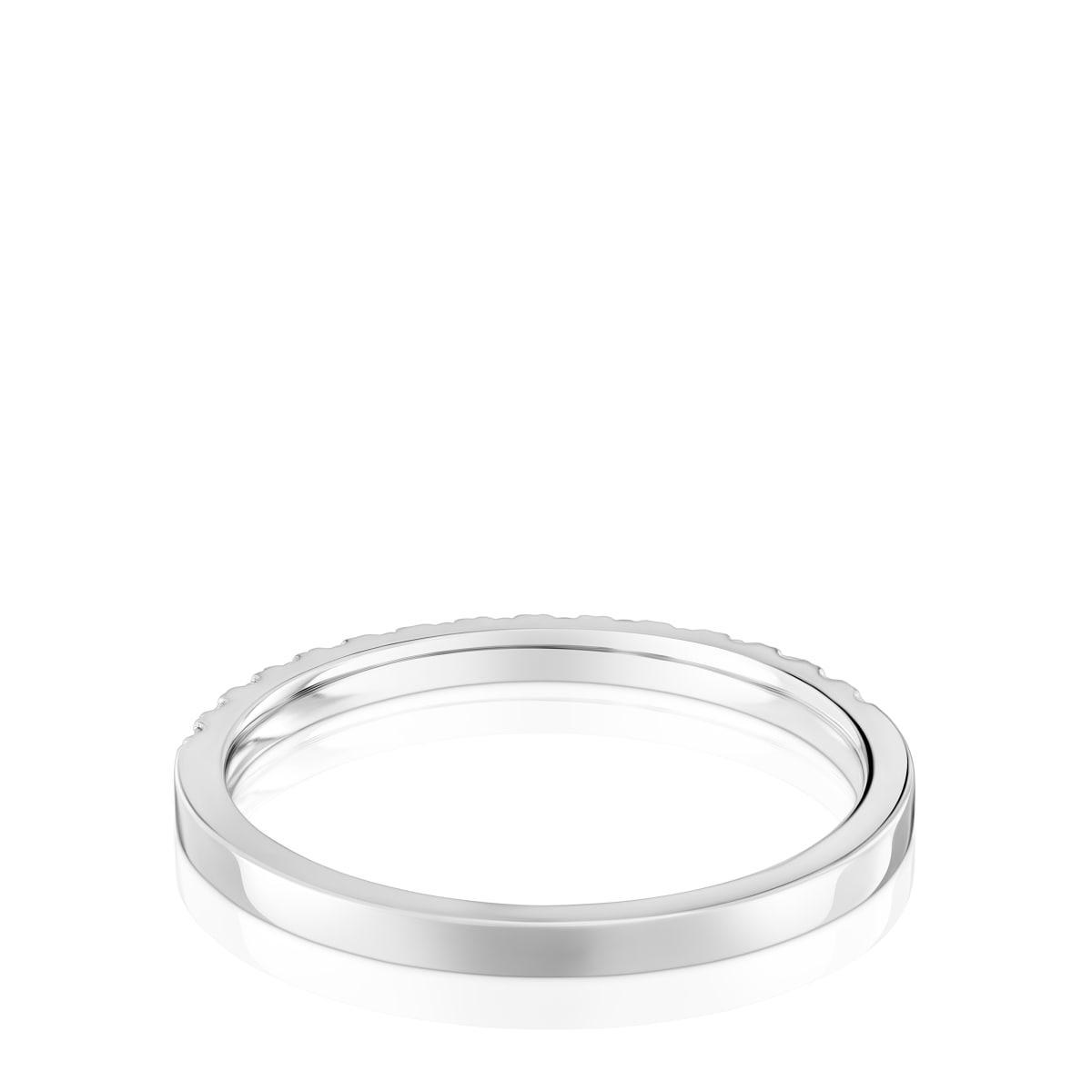 Medium Half eternity ring in white gold with diamonds Les Classiques