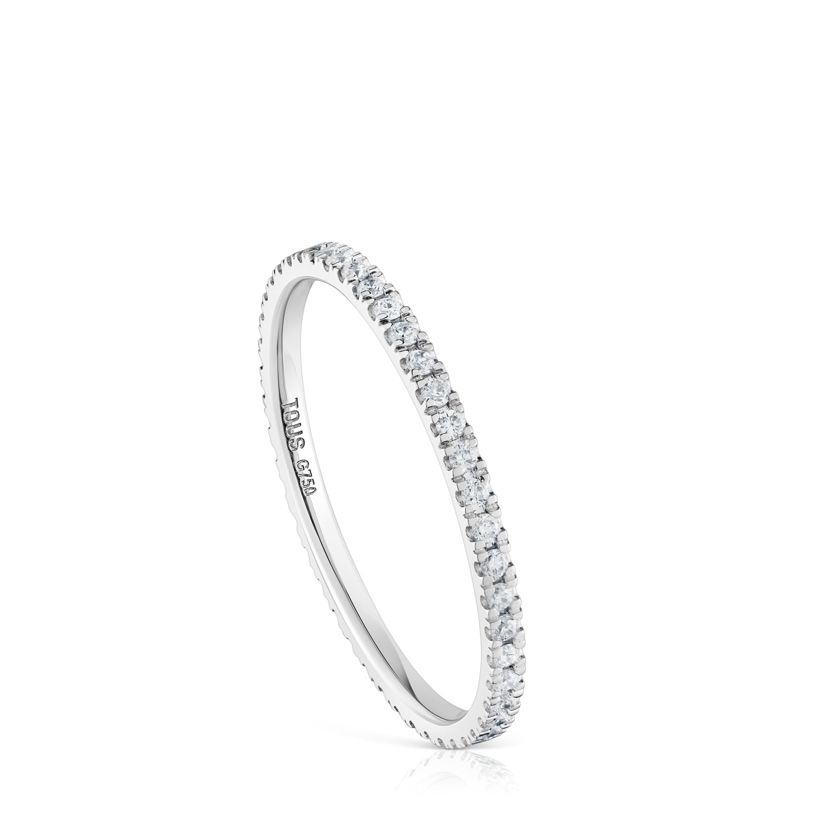 White gold Wedding band with diamond motif Les Classiques