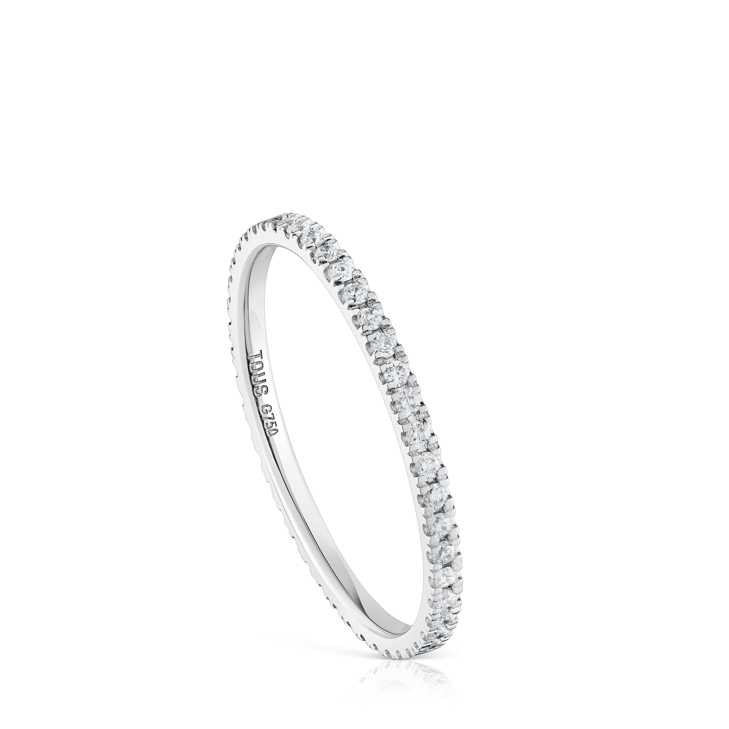 White gold Wedding band with diamond motif Les Classiques