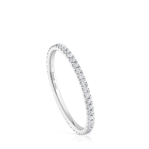 White gold Wedding band with diamond motif Les Classiques