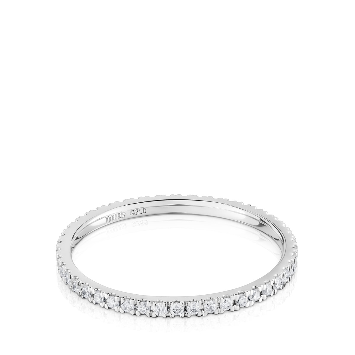 White gold Wedding band with diamond motif Les Classiques