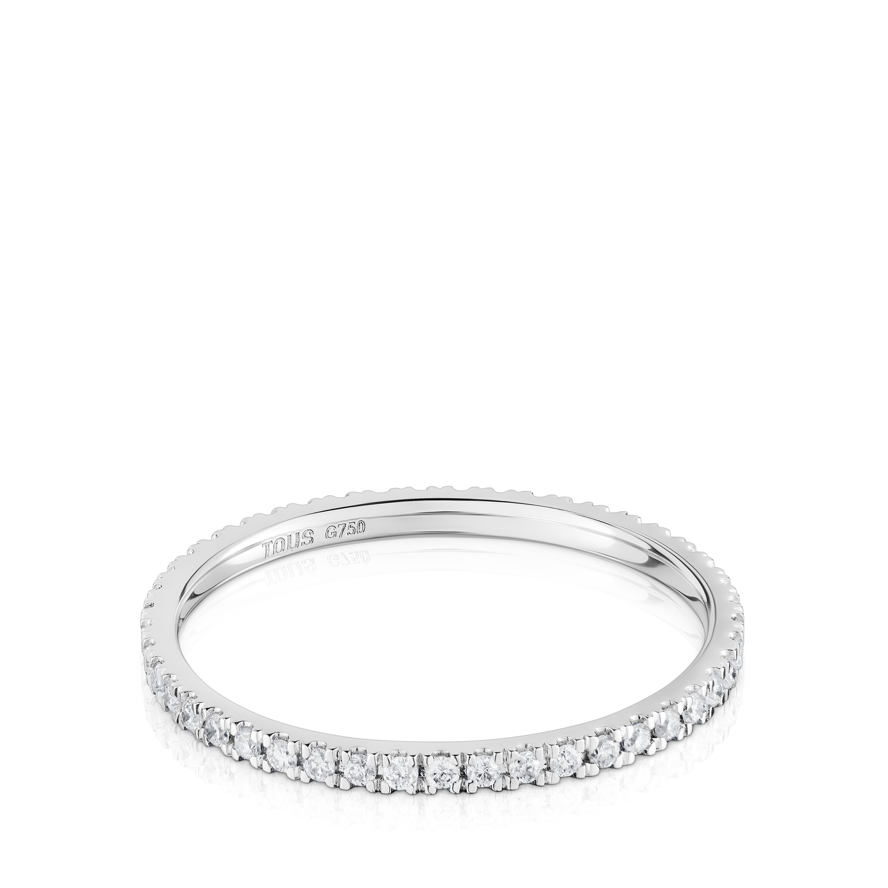 White gold Wedding band with diamond motif Les Classiques