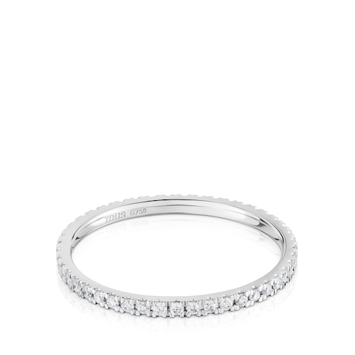 White gold Wedding band with diamond motif Les Classiques