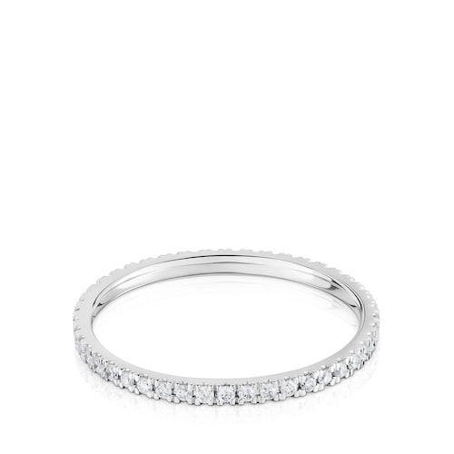 White gold Wedding band with diamond motif Les Classiques