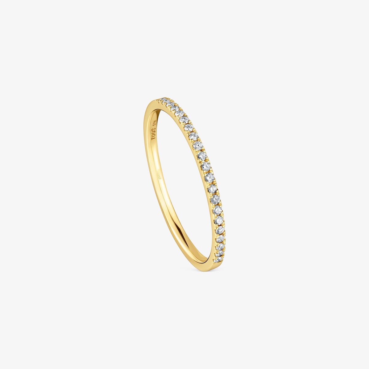 Tous - Anillo Media Alianza Pequeña De Oro Con Diamantes Les Classiques Talla 12