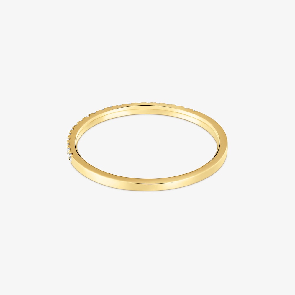 Anillo media alianza peque&ntilde;a de oro con diamantes Les Classiques