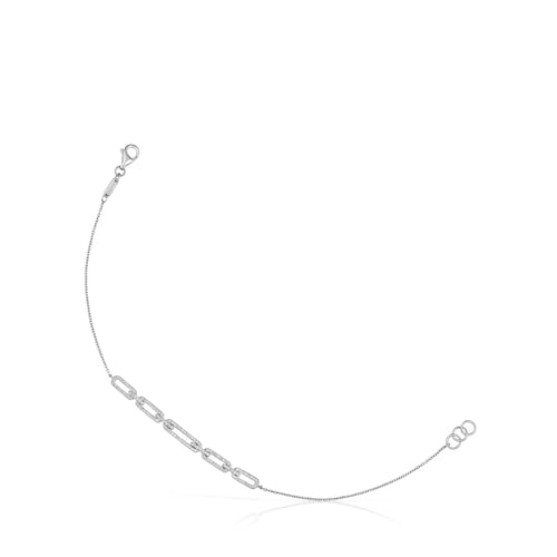 Pulsera cadena de oro blanco y diamantes Les Classiques