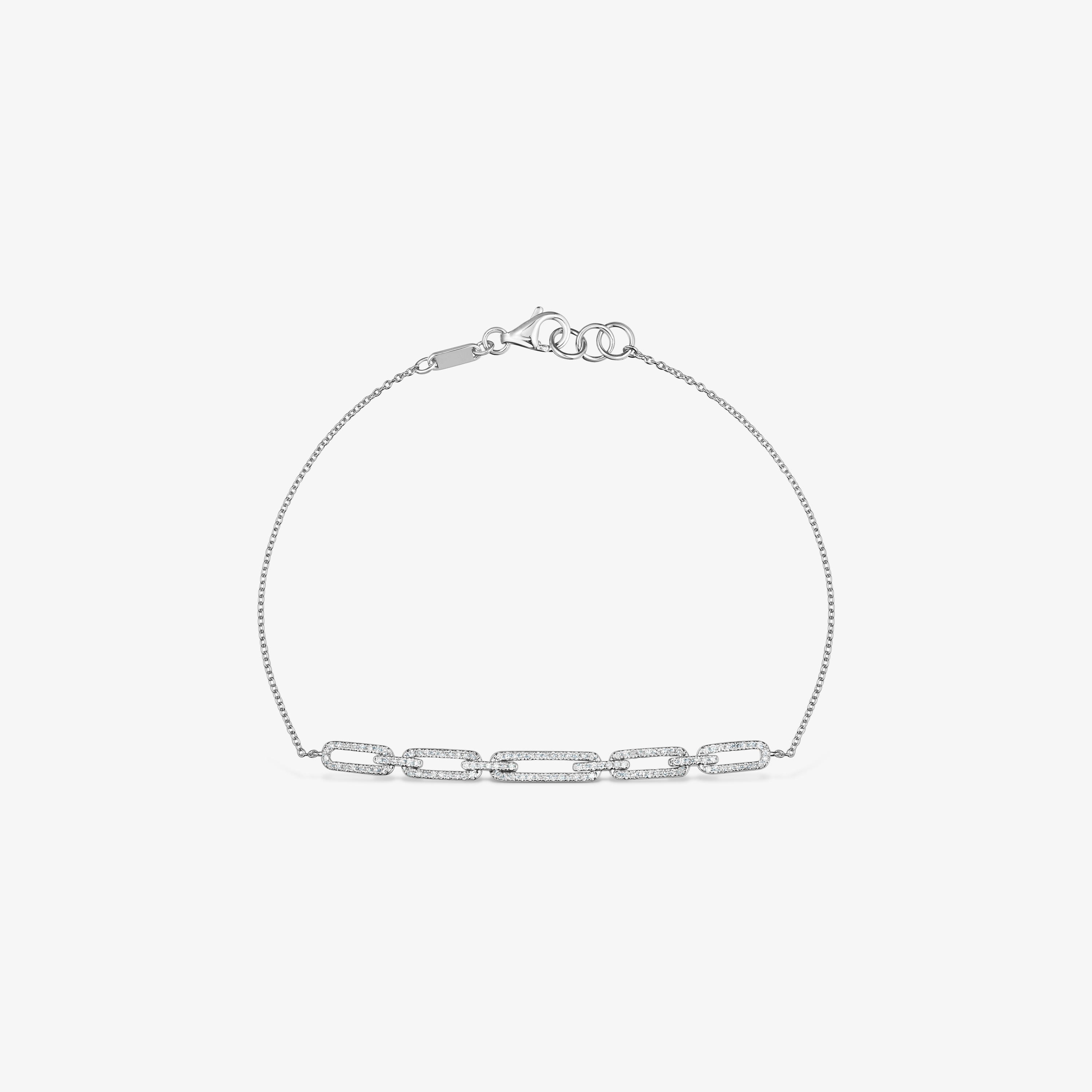 Chain Bracelet in 18K white gold with diamonds Les Classiques