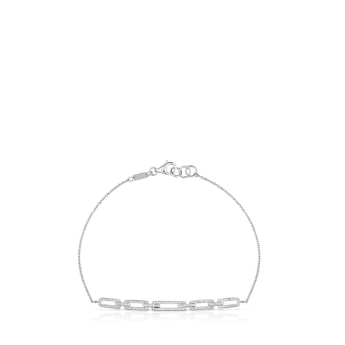Pulsera cadena de oro blanco y diamantes Les Classiques