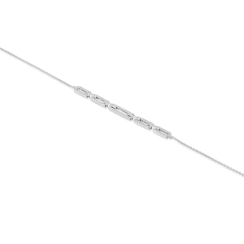 Pulsera cadena de oro blanco y diamantes Les Classiques