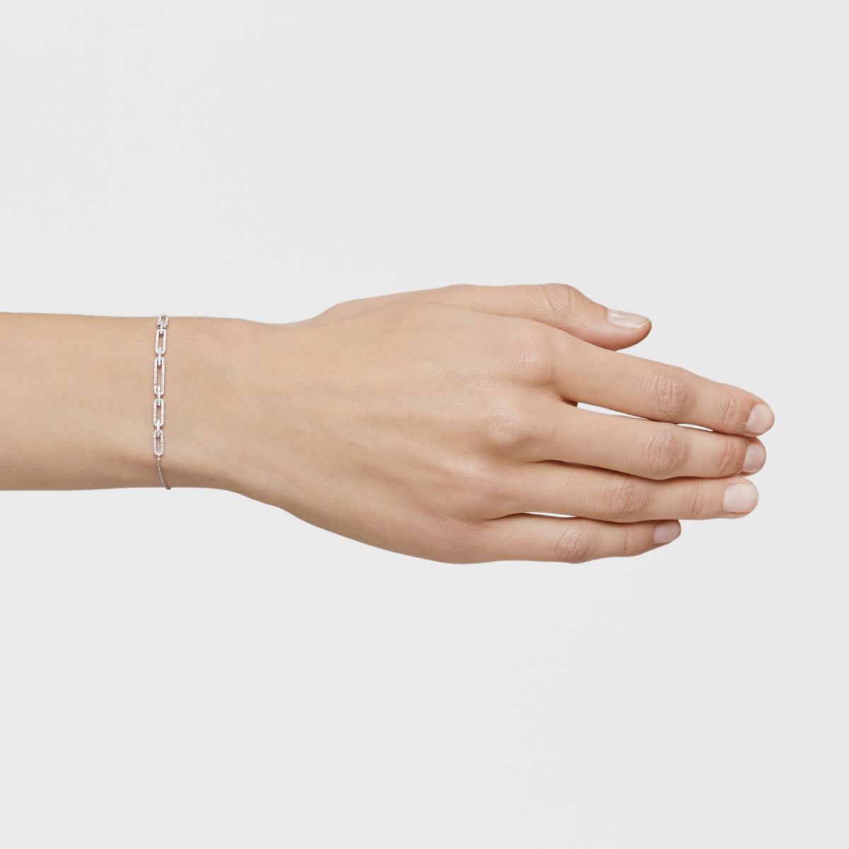 Chain Bracelet in white gold with diamonds Les Classiques