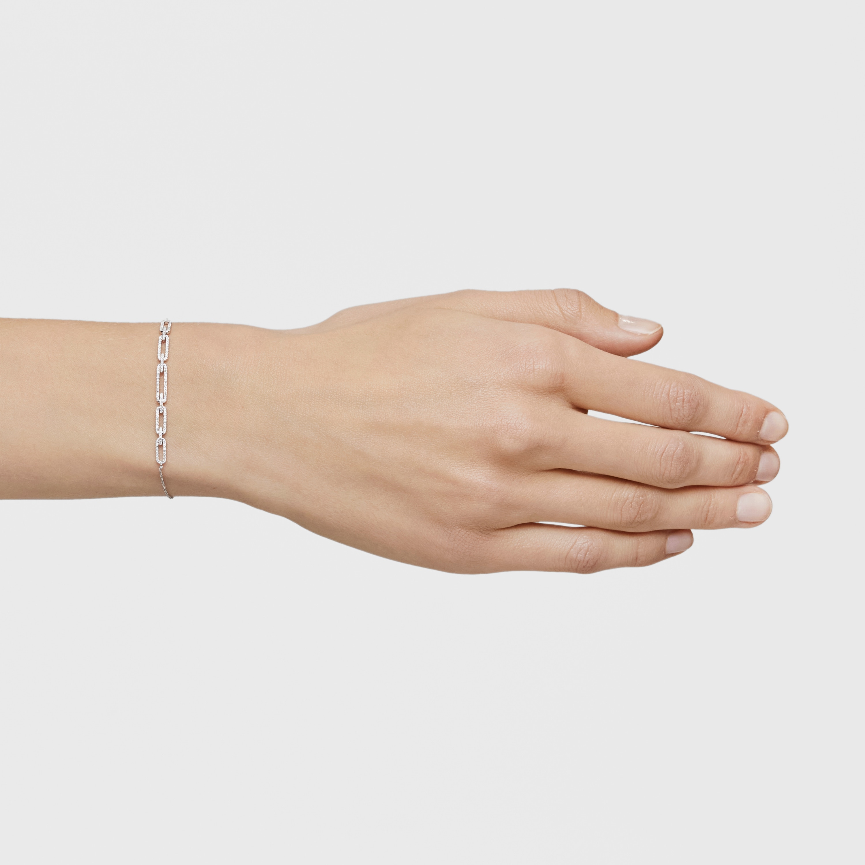 Pulsera cadena de oro blanco y diamantes Les Classiques