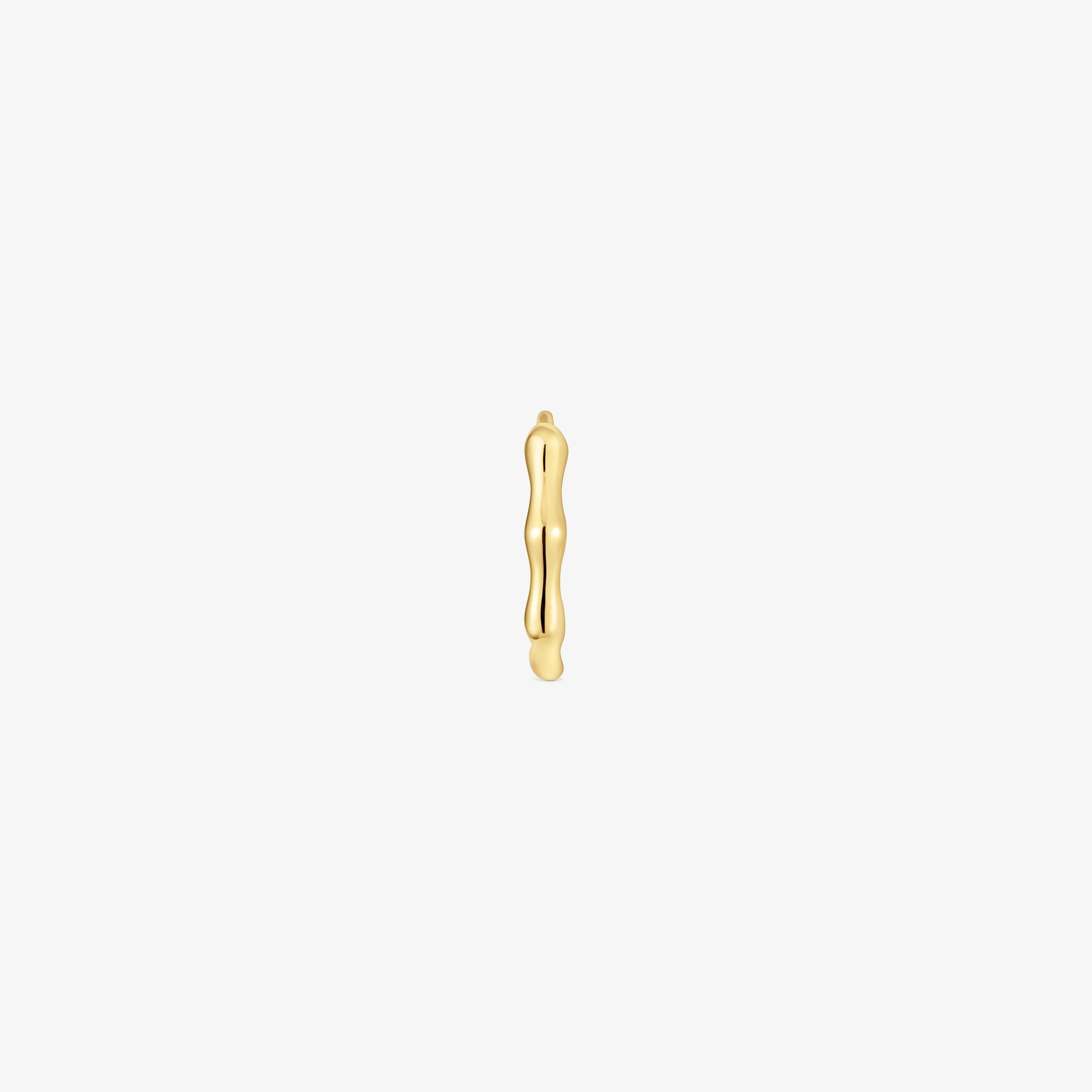 Individual 18K solid gold hoop Earring with embellishments Basics
