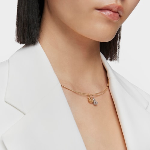 Colgante oso pequeño texturizado de oro blanco Bold Bear