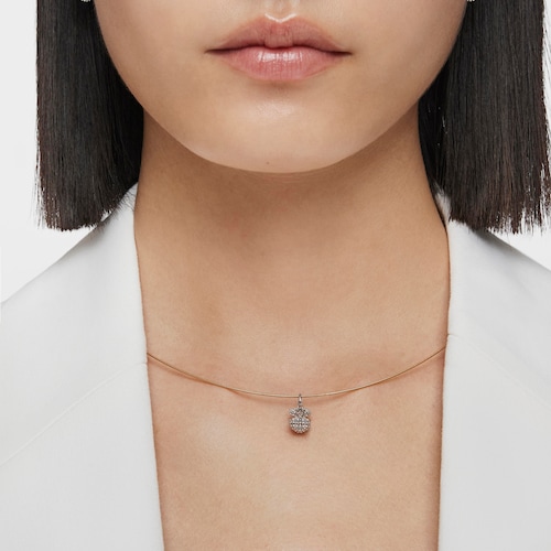 Colgante oso pequeño texturizado de oro blanco Bold Bear