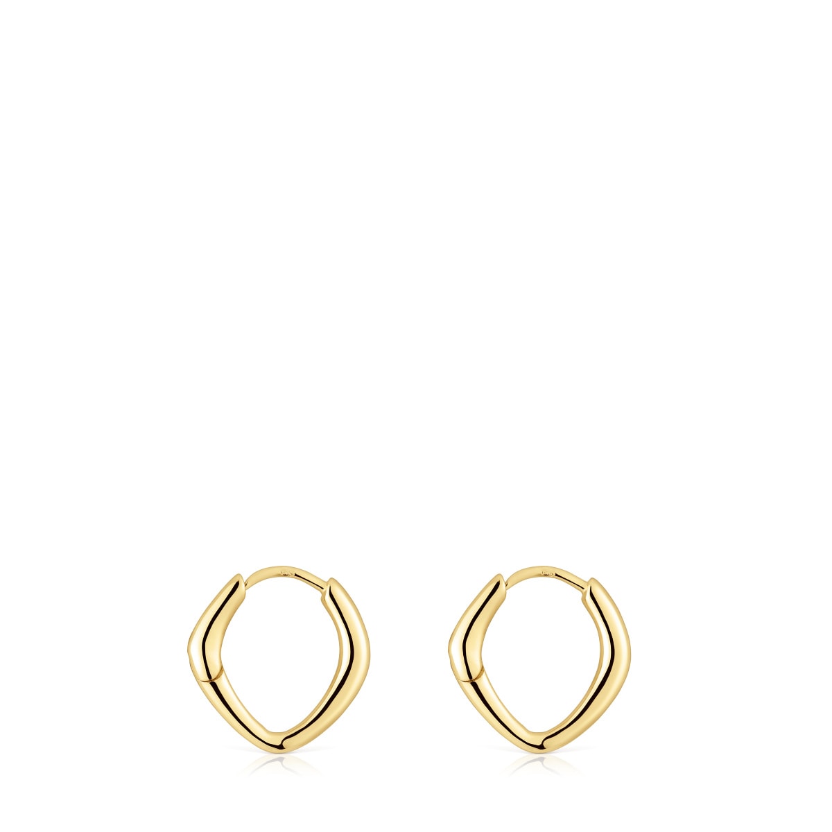 Short hoop pointed oval gold Earrings Basics