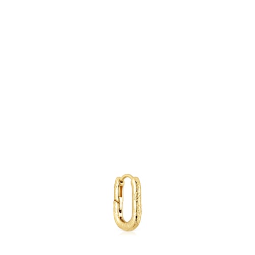 Individual gold textured hoop Earring Basics