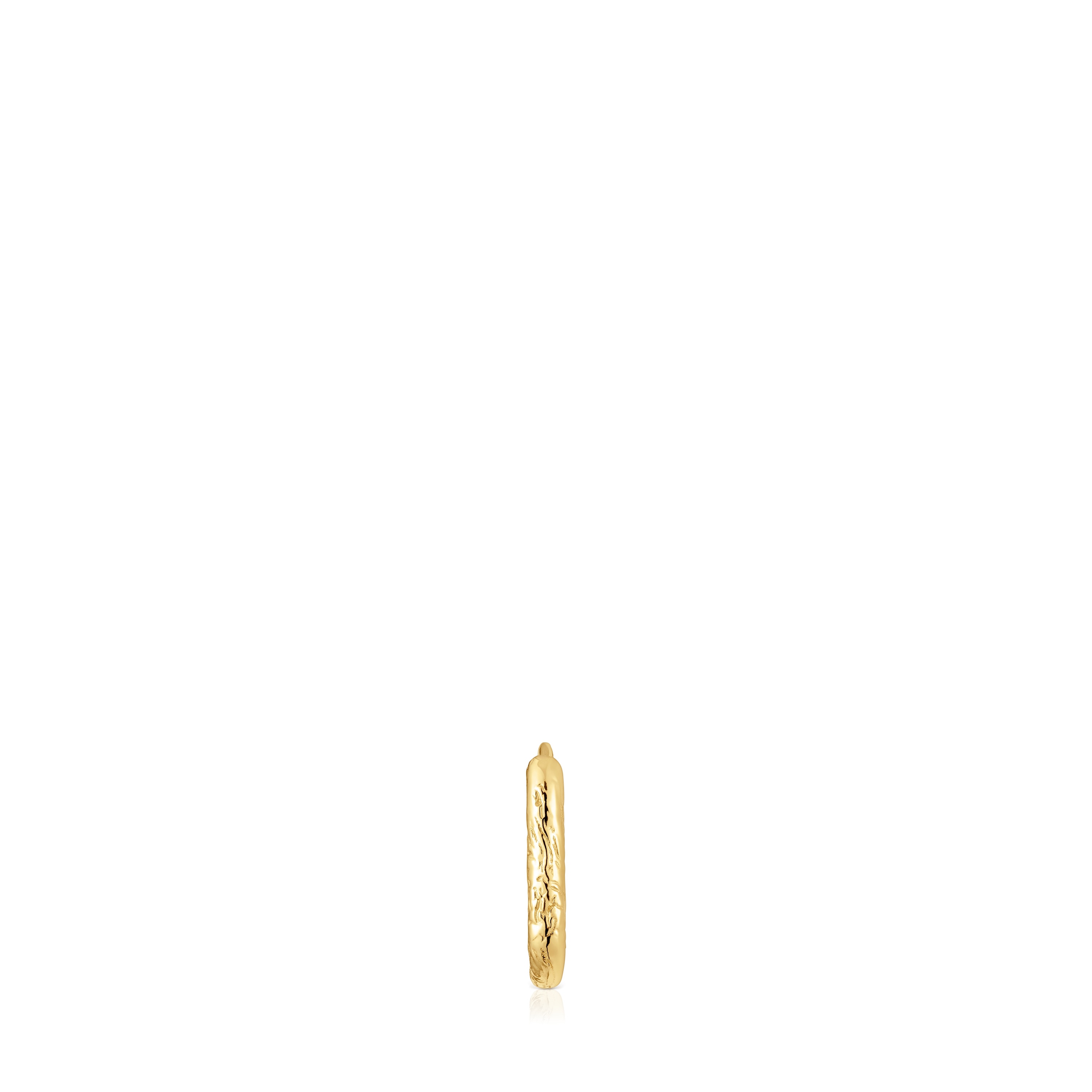 Individual gold textured hoop Earring Basics