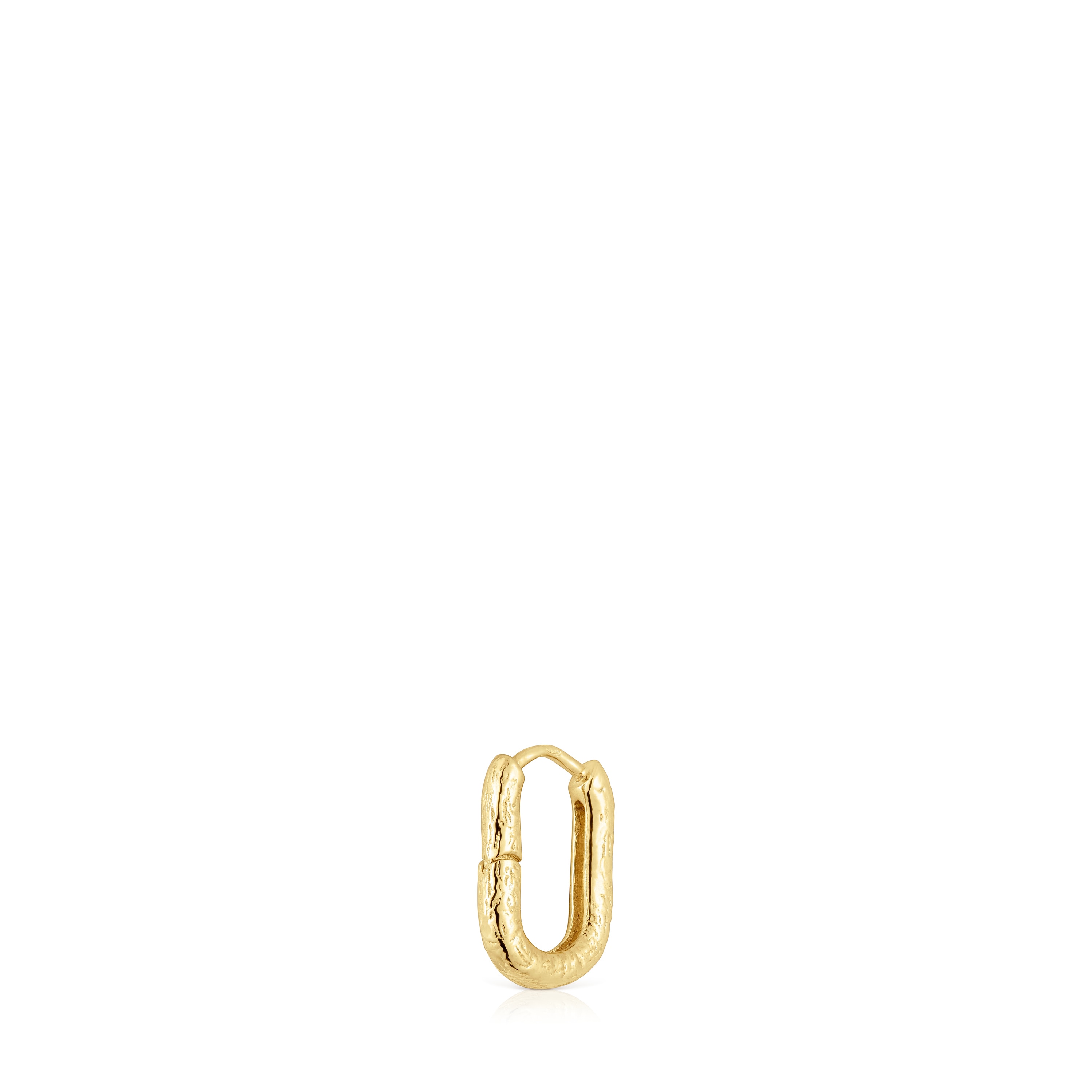 Individual gold textured hoop Earring Basics
