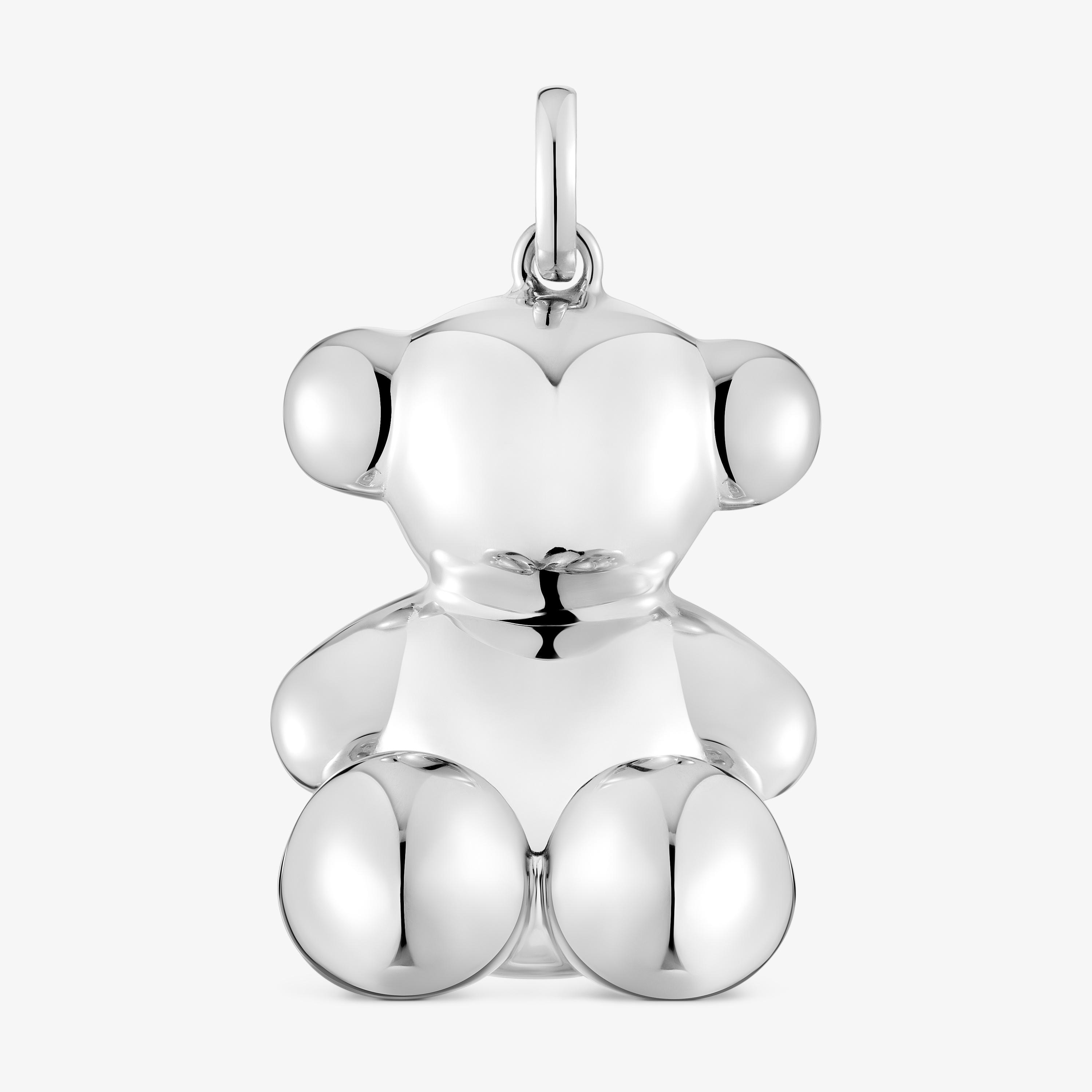 Extra large silver bear Pendant Bold Bear