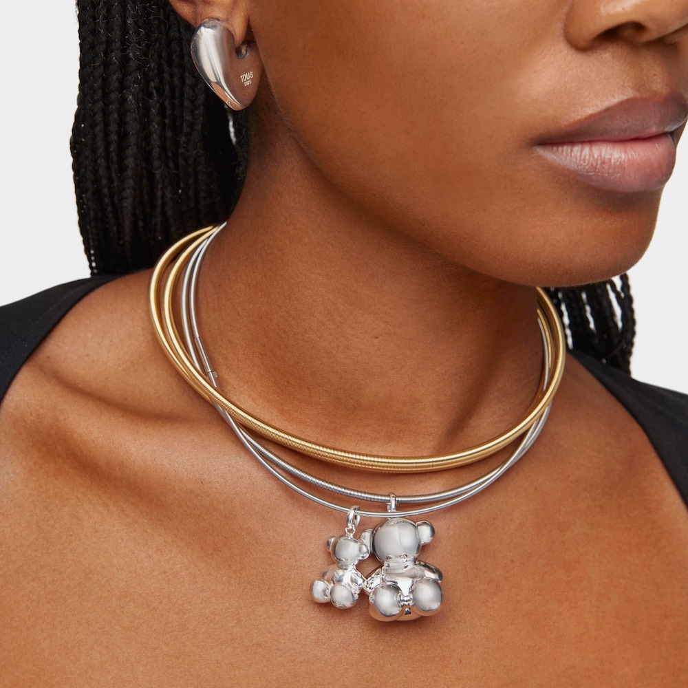 Colgante oso extra grande de plata Bold Bear