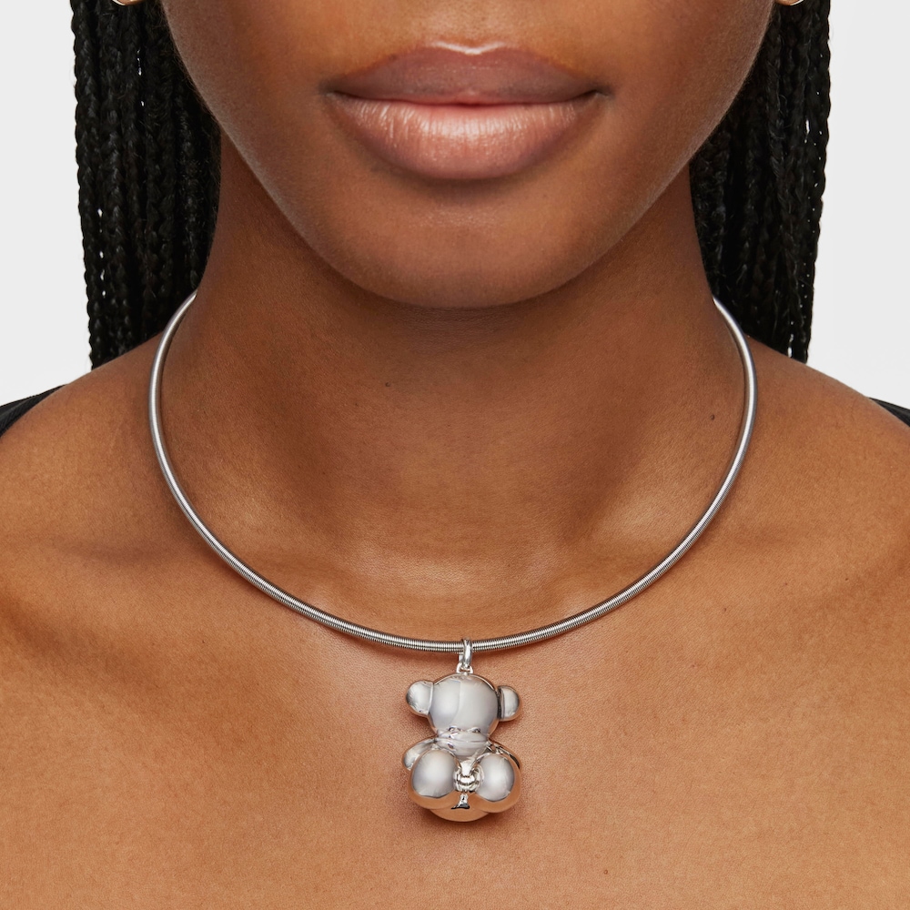 Colgante oso extra grande de plata Bold Bear