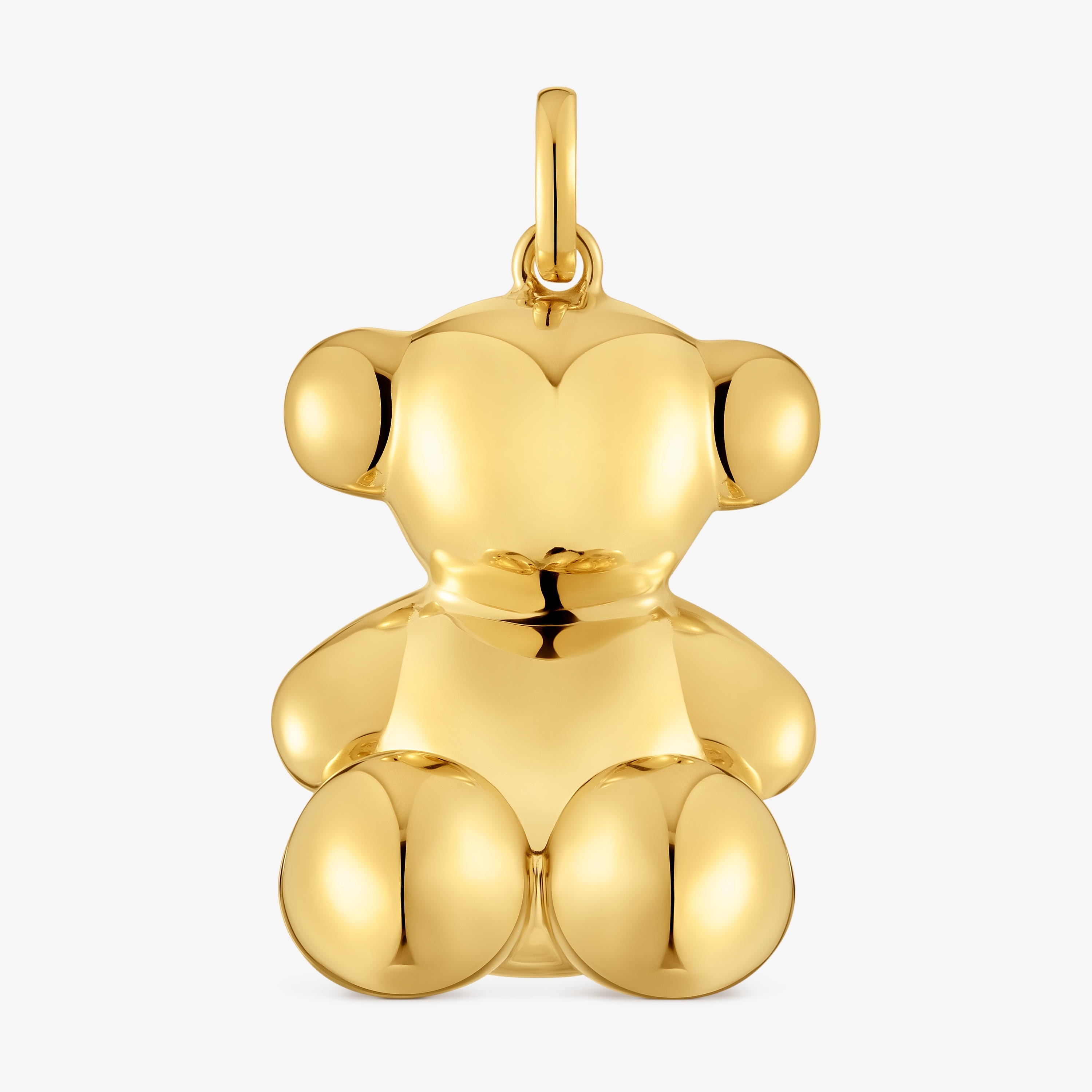 Extra large bear Pendant, with 18K gold vermeil Bold Bear