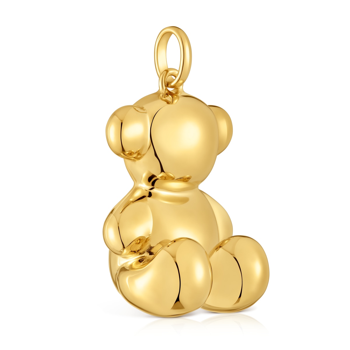 Extra large bear Pendant, with 18 kt gold plating over silver Bold Bear