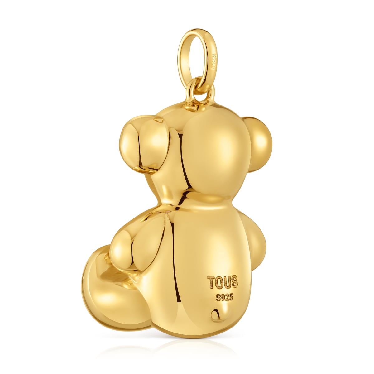 Extra large bear Pendant, with 18 kt gold plating over silver Bold Bear