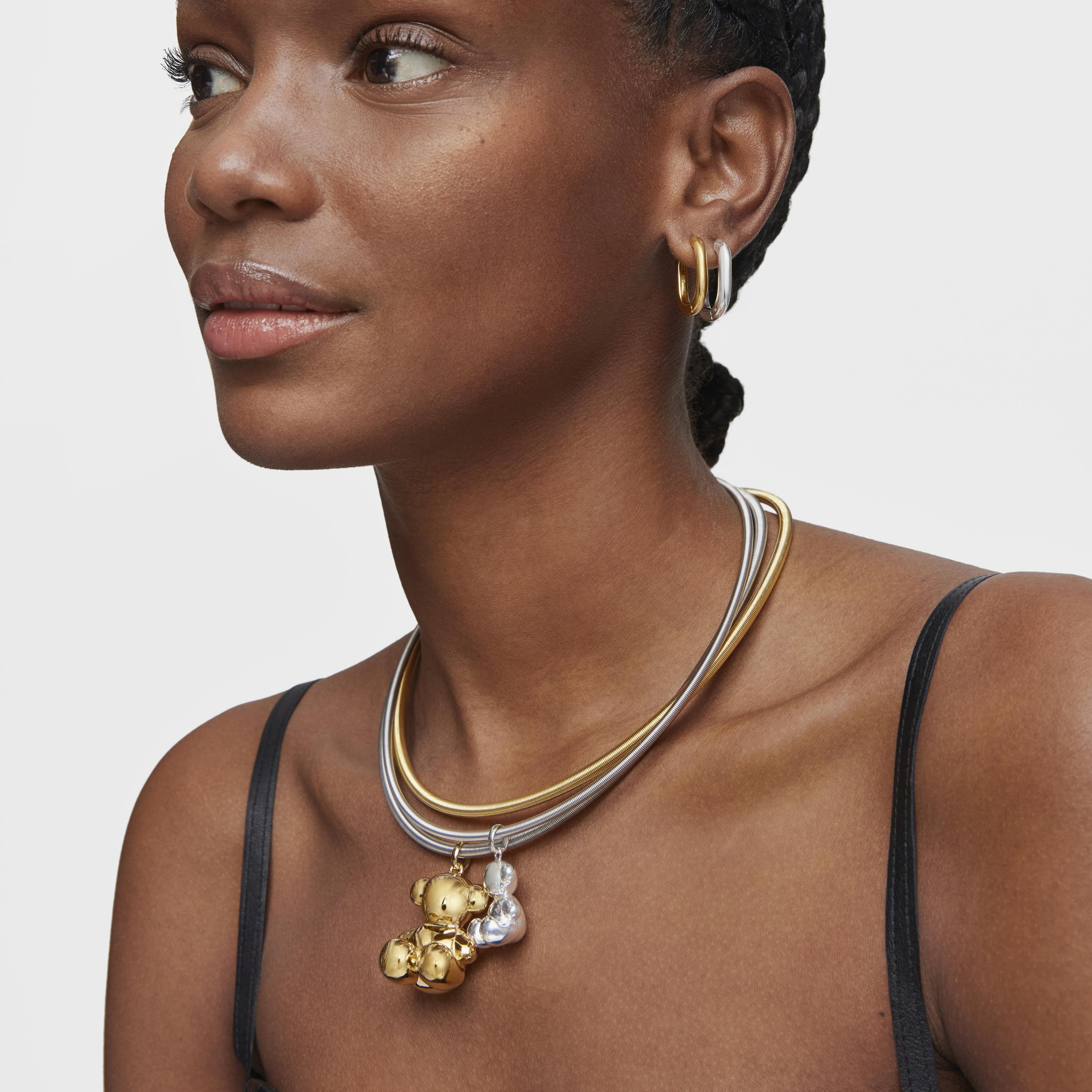 Extra large bear Pendant, with 18K gold vermeil Bold Bear