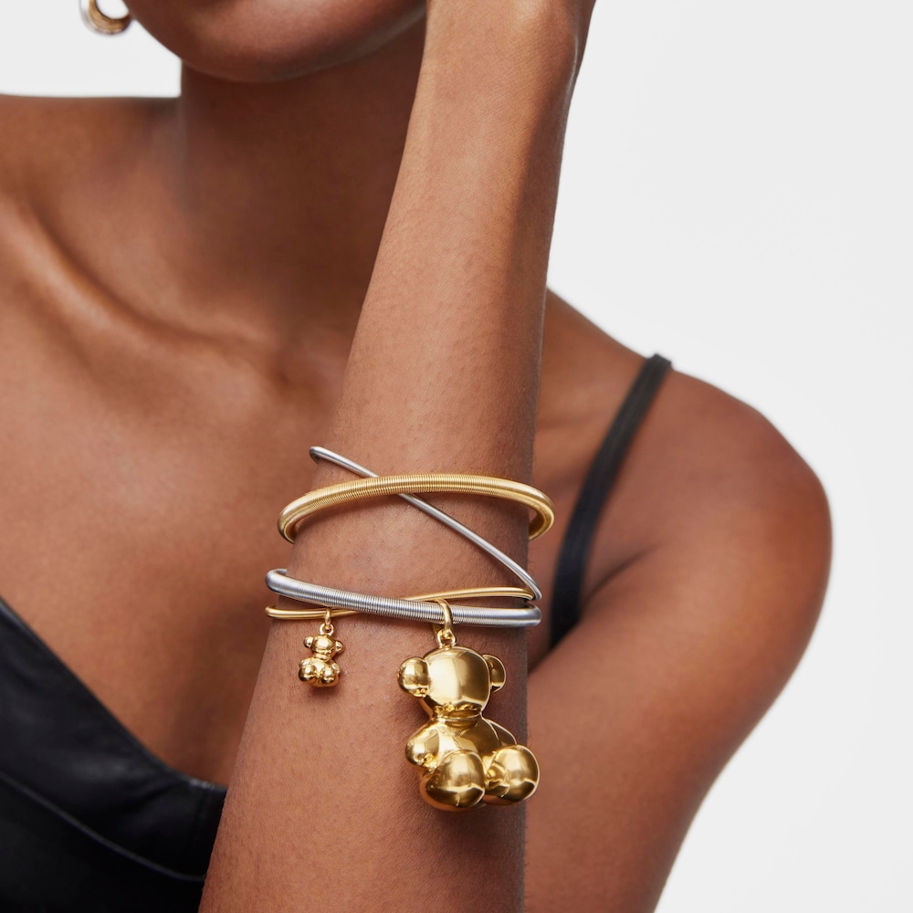 Extra veľk&yacute; Pr&iacute;vesok medved&iacute;ka s 18&nbsp;kt pozl&aacute;ten&iacute;m na striebre Bold Bear