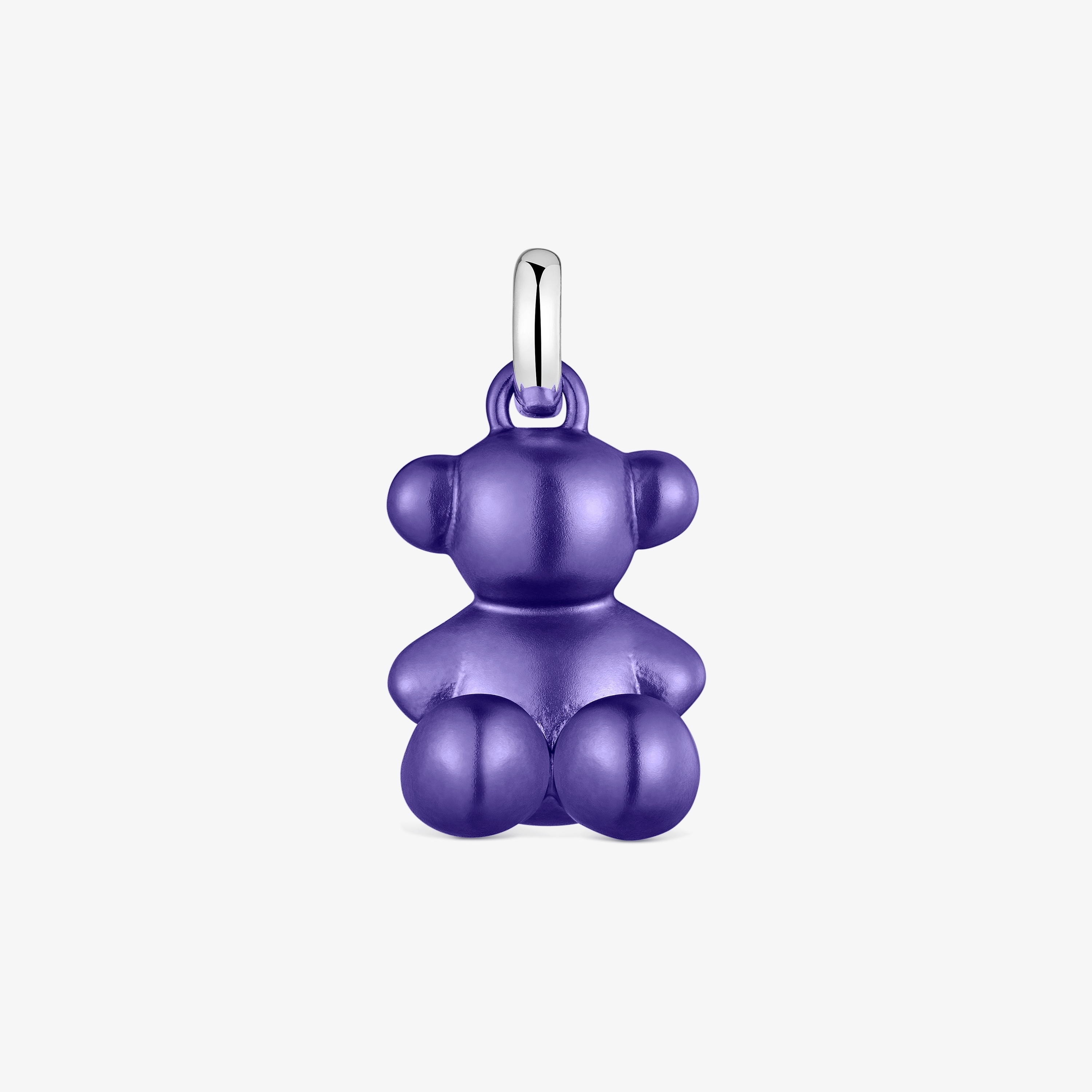 dark-lilac-colored steel bear Pendant Bold Bear