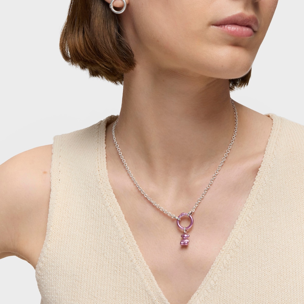 Mal&yacute; Pr&iacute;vesok medved&iacute;ka z&nbsp;ocele svetloružovej farby Bold Bear