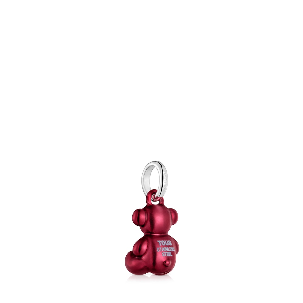 Colgante oso pequeño de acero en color rojo Bold Bear Colgante oso pequeño de acero en color rojo Bold Bear