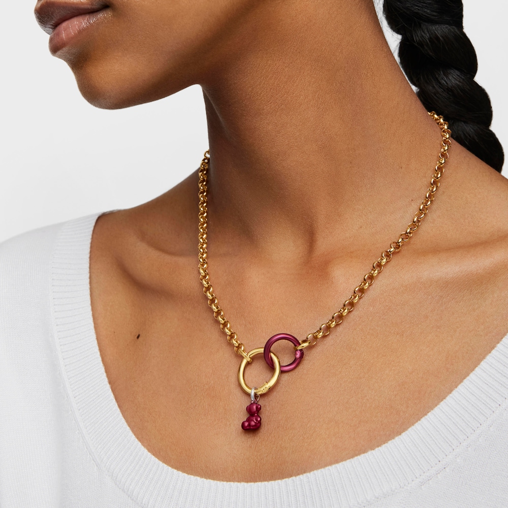 Mal&yacute; Př&iacute;věsek ve&nbsp;tvaru medv&iacute;dka z&nbsp;oceli v&nbsp;červen&eacute; barvě Bold Bear