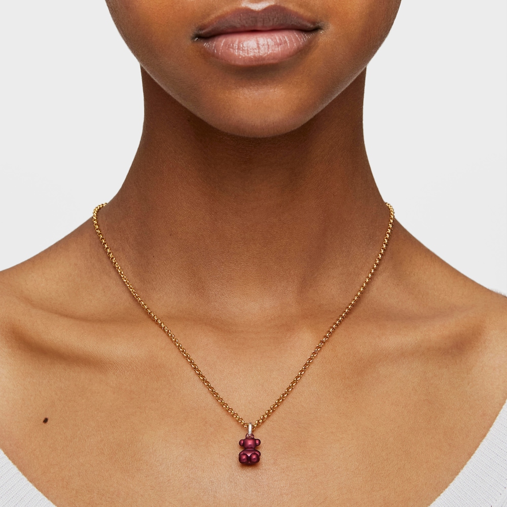 Mal&yacute; Př&iacute;věsek ve&nbsp;tvaru medv&iacute;dka z&nbsp;oceli v&nbsp;červen&eacute; barvě Bold Bear