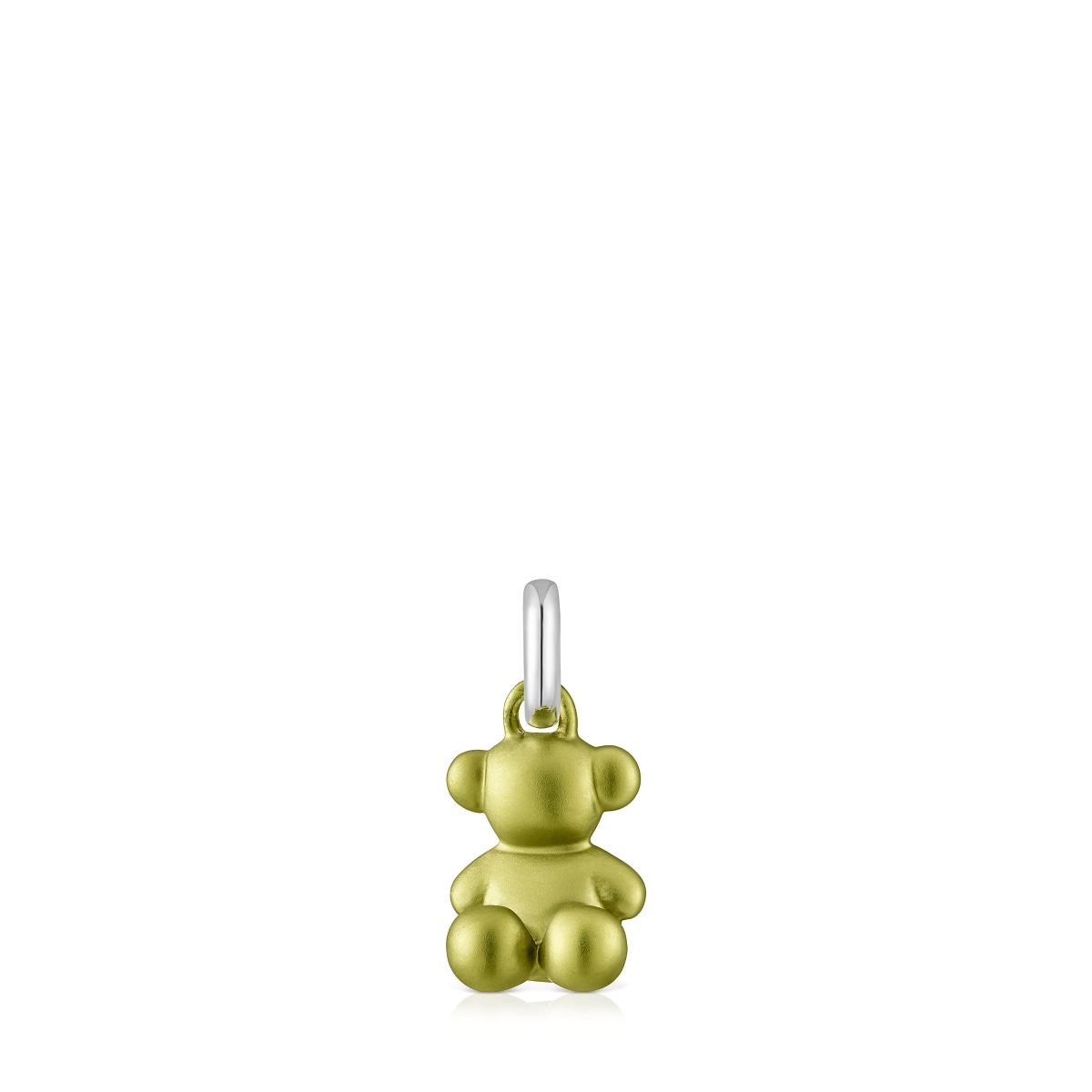 Small lime-green-colored steel bear Pendant Bold Bear
